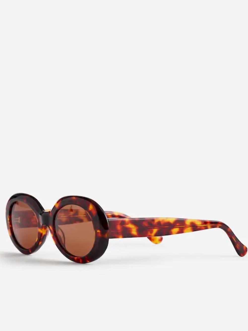 New $75 Madewell Valoma Tortoise Chunky Oval Sunglasses - Picture 4 of 9